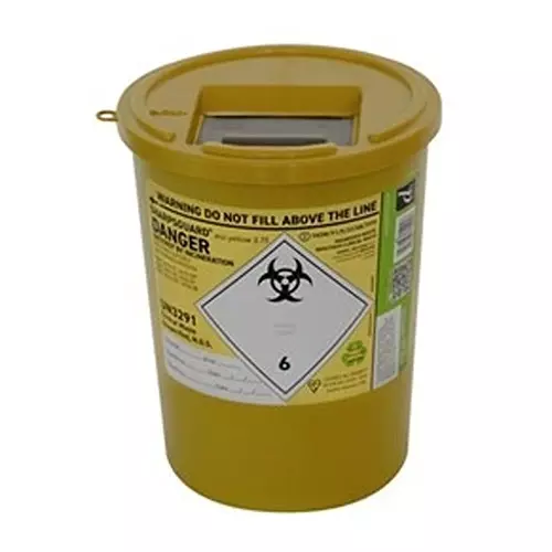 RS PRO Waste Bin Polypropylene 176 mm 221 mm Yellow, 2854765