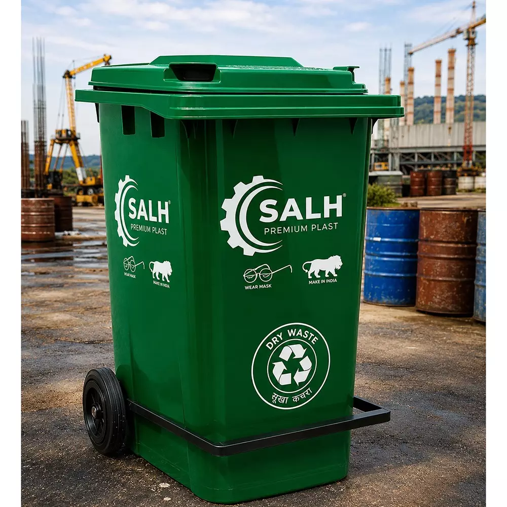 salh-dustbin-open-top-along-with-lid-and-2-wheels-120-l-capacity-green-rectangular-shape-plastic-for-outdoor-swb-120-l