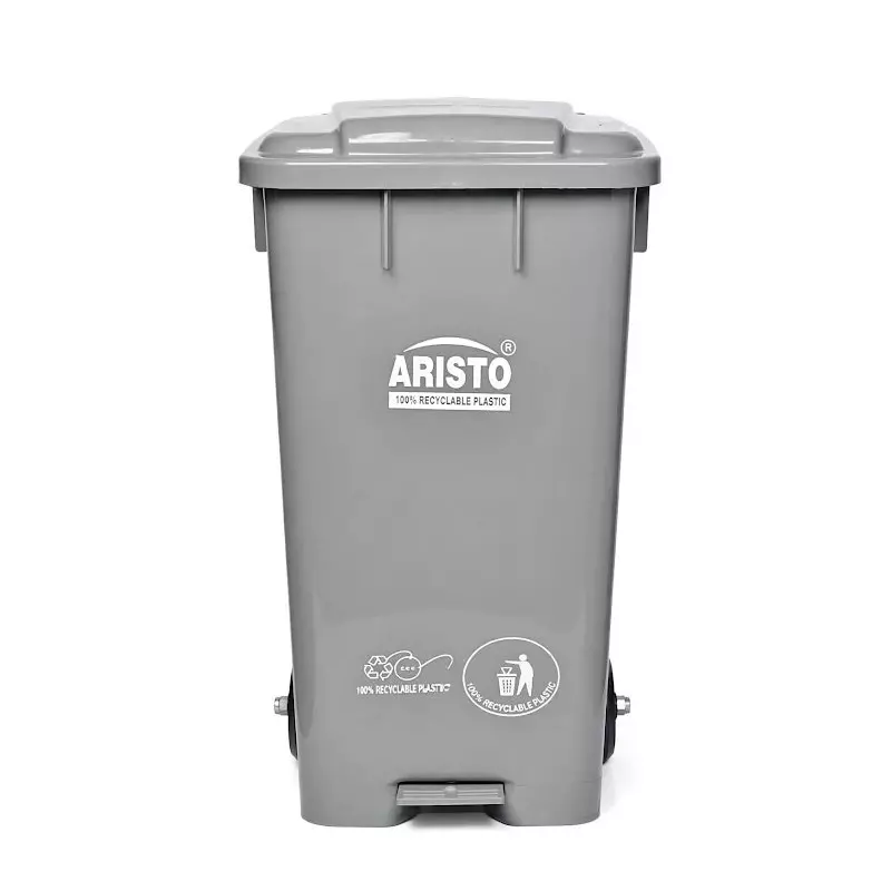 ARISTO Pedal Dustbin Plastic Grey 65 L