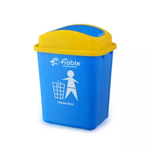 Fiable 30 L Blue Plastic Swing Lid Dustbin 1 Pc