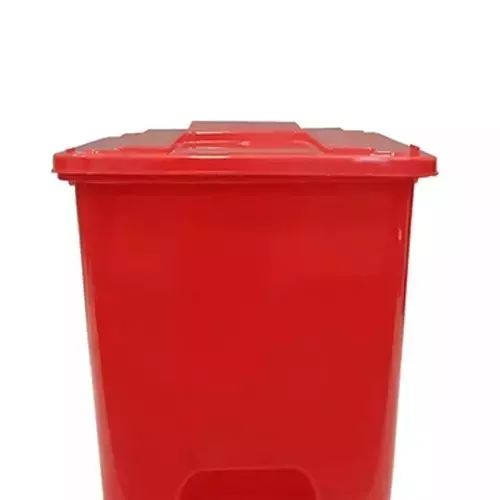 Grassland 65 L Pedal Dustbin with Lid HDPE Plastic Red, GPL1114