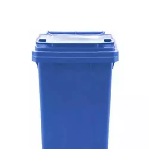 Grassland Pedal Dustbin HDPE Plastic Blue 80 L with Lid & 2 Wheels, GPL1201