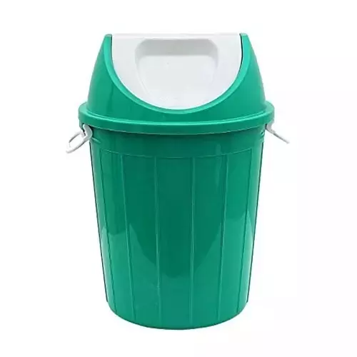 Grassland 30 L Dustbin with Swing Lid HDPE Plastic Green, GPL1231