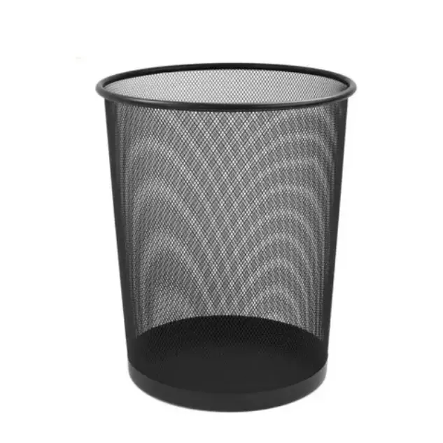 GENERIC Metal Mesh Dustbin Small Size Approx.. 9 L Capacity, Black Color (Pack of 2)