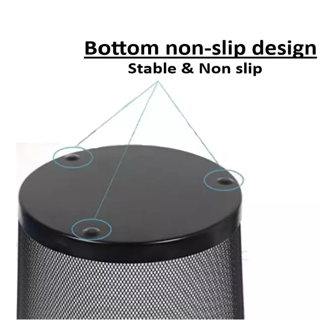 GENERIC Metal Mesh Dustbin Small Size Approx.. 9 L Capacity, Black Color (Pack of 2)
