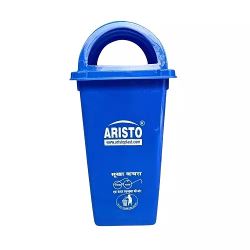 ARISTO Dome Lid Dustbin 80 L Capacity Blue