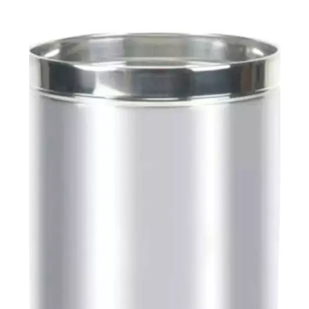 Grassland Open Top Dustbin Stainless Steel Silver 10x24 inch 30 L, GSS1099