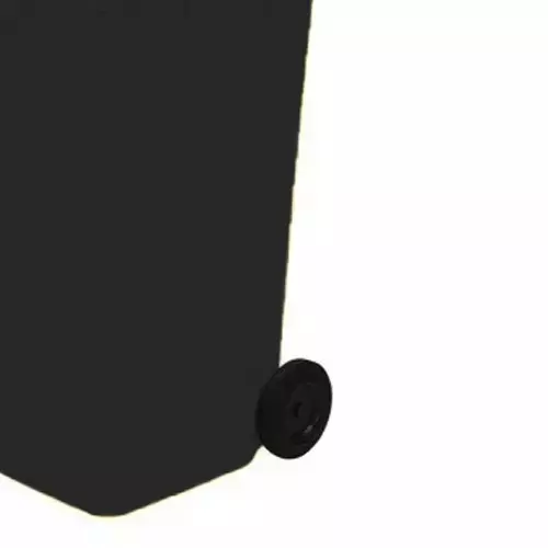 Grassland Dustbin HDPE Plastic Black 120 L with Lid & 2 Wheels, GPL1012