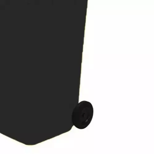 Grassland 120 L Dustbin with Lid and Wheels HDPE Plastic Black, GPL1012