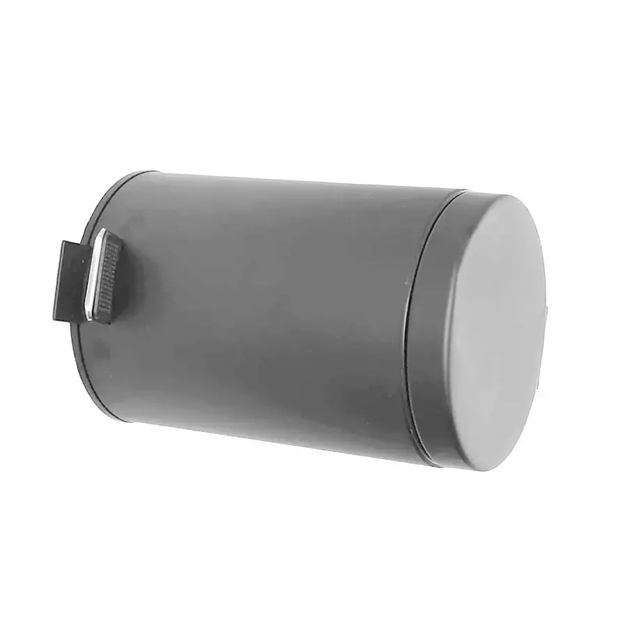 Grassland 5 L Open Top Pedal Dustbin with Lid Stainless Steel Grey 7x10 Inch, GSS1024