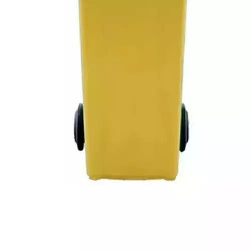 Grassland 80 L Pedal Dustbin with Lid and Wheels HDPE Plastic Yellow, GPL1036