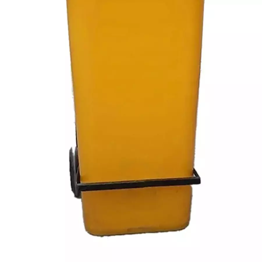 Grassland Pedal Dustbin HDPE Plastic Yellow 240 L with Lid & 2 Wheels, GPL1113