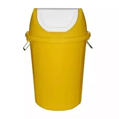 Grassland 60 L Dustbin with Swing Lid HDPE Plastic Yellow, GPL1131