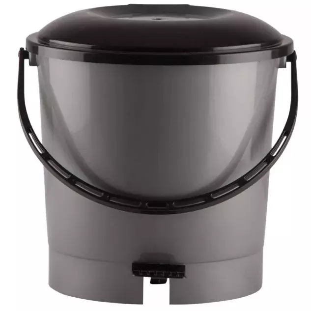GENERIC Dustbin Small Size 7 L Grey Color Plastic (Pack of 1)