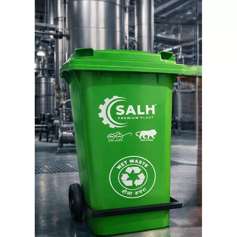 salh-dustbin-open-top-along-with-lid-and-2-wheels-100-l-capacity-green-rectangular-shape-plastic-for-outdoor-swb-100-l