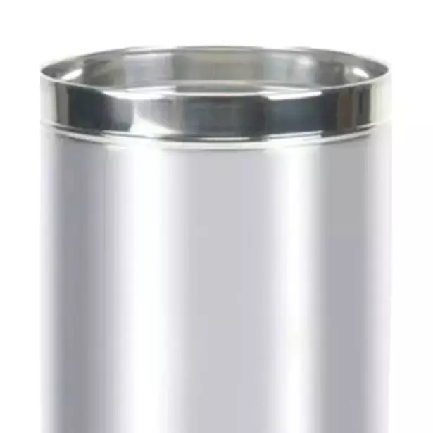Grassland Open Top Dustbin Stainless Steel Silver 8x12 inch 12 L, GSS1020