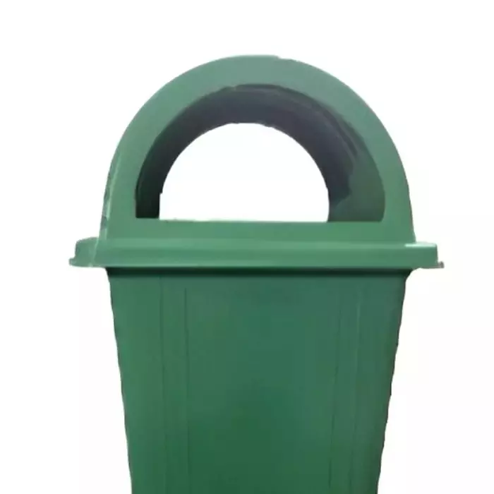 Grassland Dome Lid Dustbin HDPE Plastic Green 80 L, GPL1026