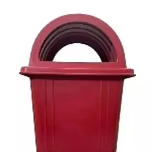 Grassland Dome Lid Dustbin HDPE Plastic Red 80 L, GPL1090