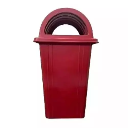 Grassland 80 L Dome Lid Dustbin HDPE Plastic Red, GPL1090