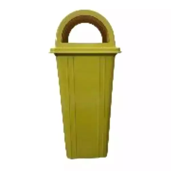 Grassland 150 L Dome Lid Dustbin HDPE Plastic Yellow, GPL1248