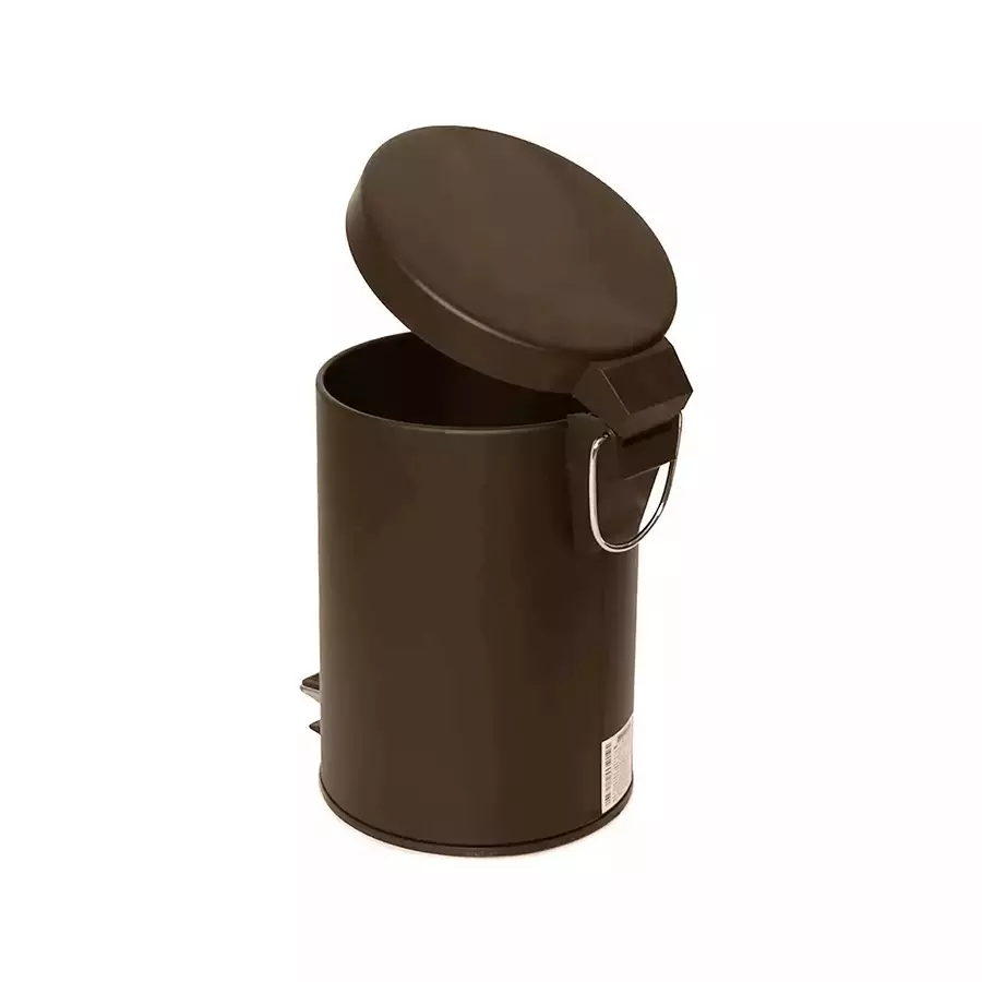 Grassland ‎11 L Open Top Pedal Dustbin with Lid Stainless Steel ‎Brown 8x14 Inch, GSS1022