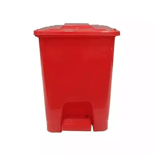 Grassland Pedal Dustbin HDPE Plastic Red 15 L with Lid, GPL1160