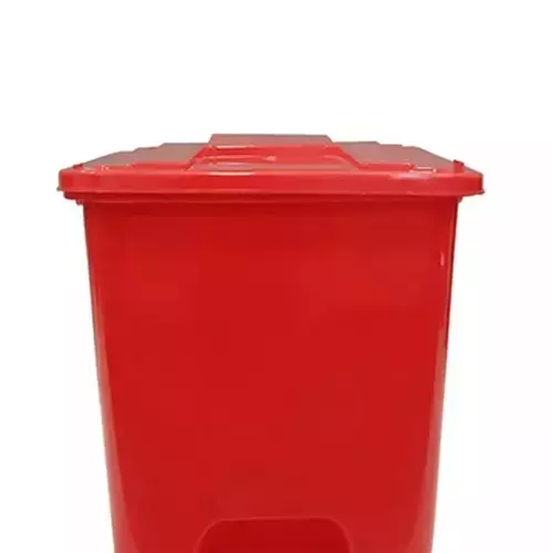 Grassland Pedal Dustbin HDPE Plastic Red 15 L with Lid, GPL1160
