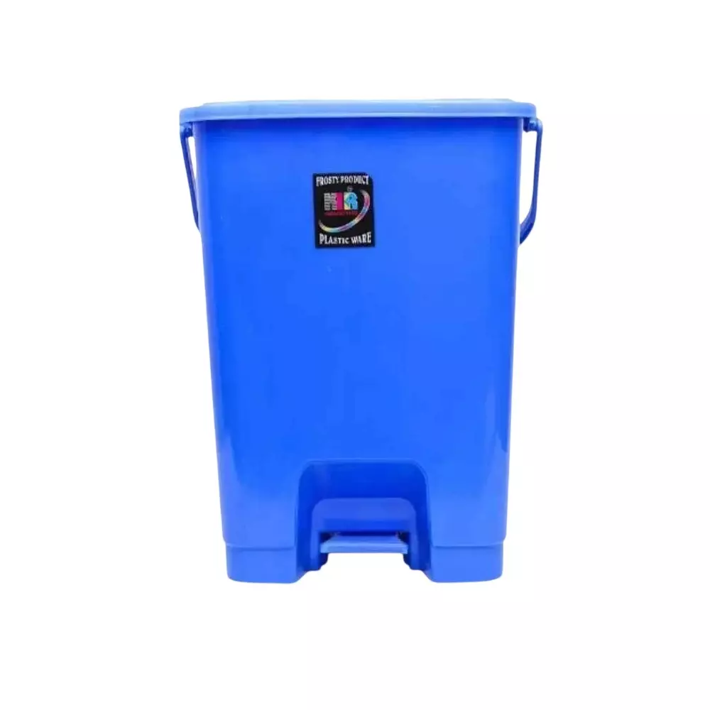 KKR Pedal Bin 15 L Capacity Blue Rectangular Shape Plastic for Indoor & Outdoor Use