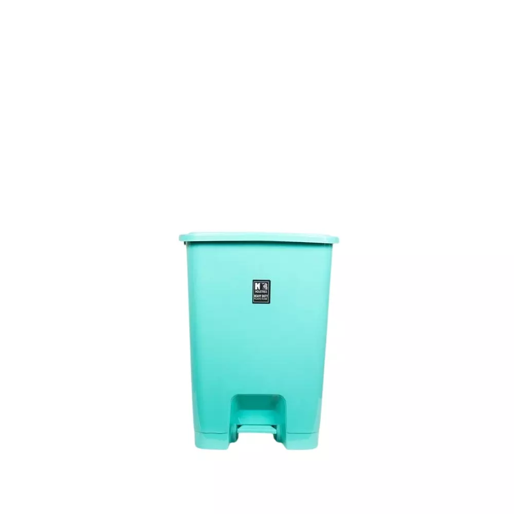 KKR Pedal Bin 30 L Capacity Green Rectangular Shape Plastic for Indoor & Outdoor Use