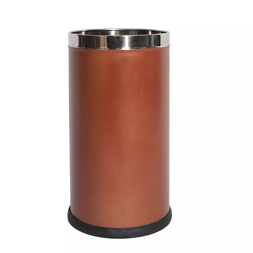 Grassland Open Top Dustbin Stainless Steel ‎Brown 10x14 inch 5 L, GSS1077