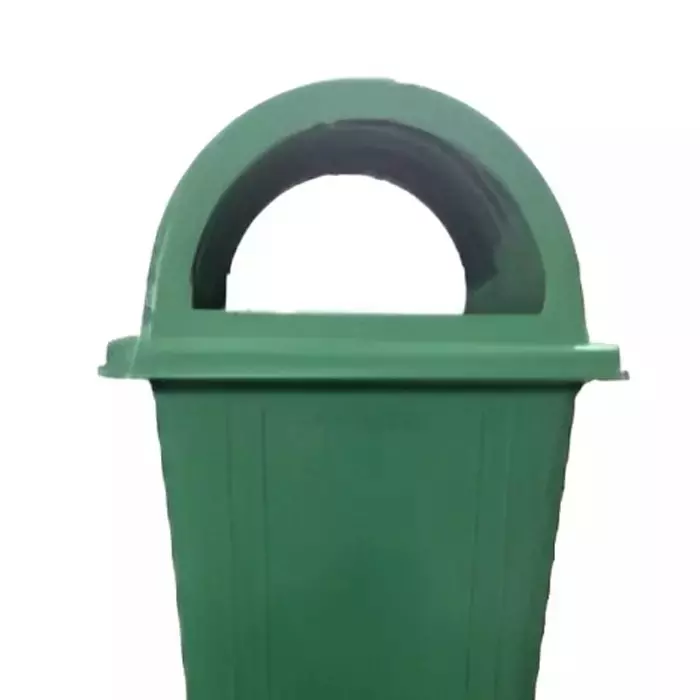 Grassland Dome Lid Dustbin HDPE Plastic Green 60 L, GPL1098