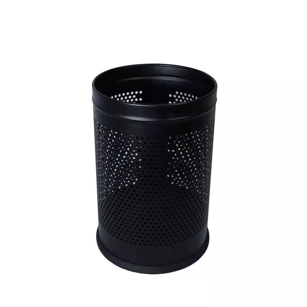 Grassland Open Top Dustbin Stainless Steel Black 12x24 Inch 50 L, GSS1167