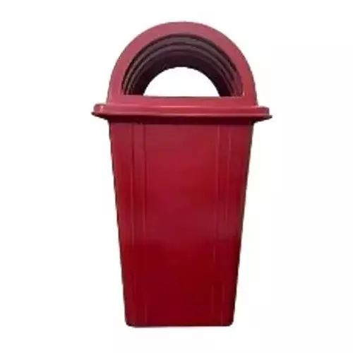Grassland Dome Lid Dustbin HDPE Plastic Red 60 L, GPL1208