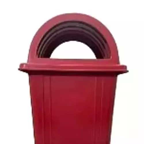 Grassland 60 L Dome Lid Dustbin HDPE Plastic Red, GPL1208