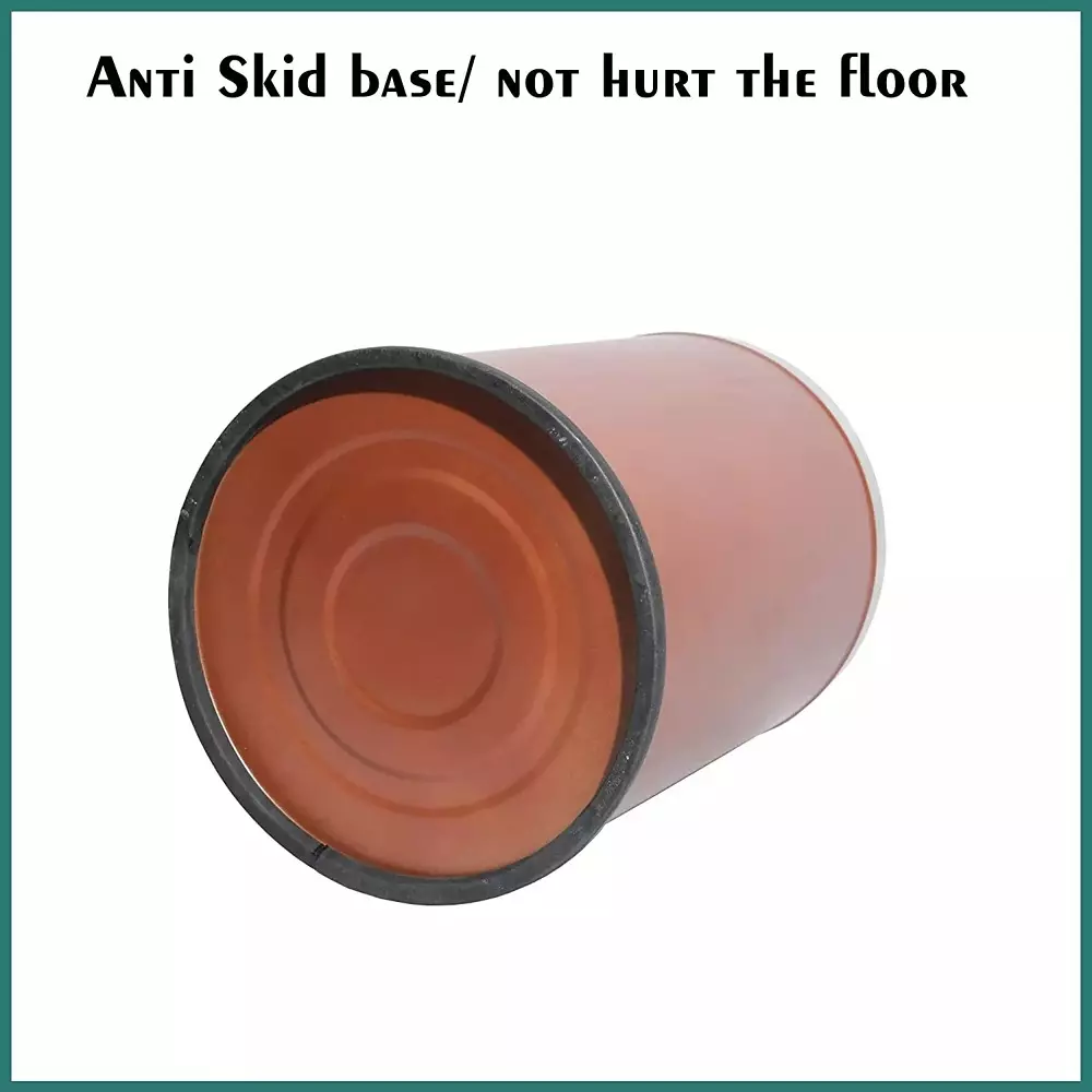 Grassland Dustbin 10 L Stainless Steel Round ‎Brown with Swing Lid, GSS1257