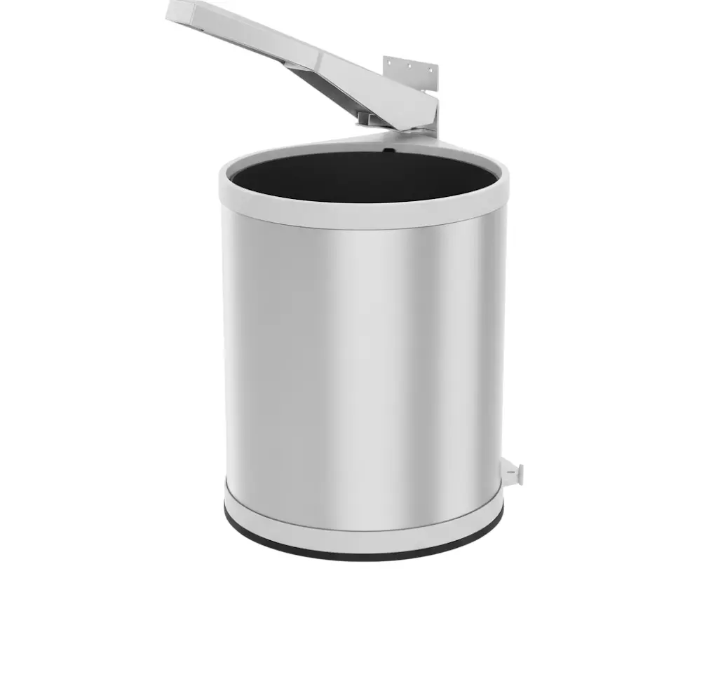 Harrison Swing Out Wastebin 14 L Capacity Silver Stainless Steel, 1613