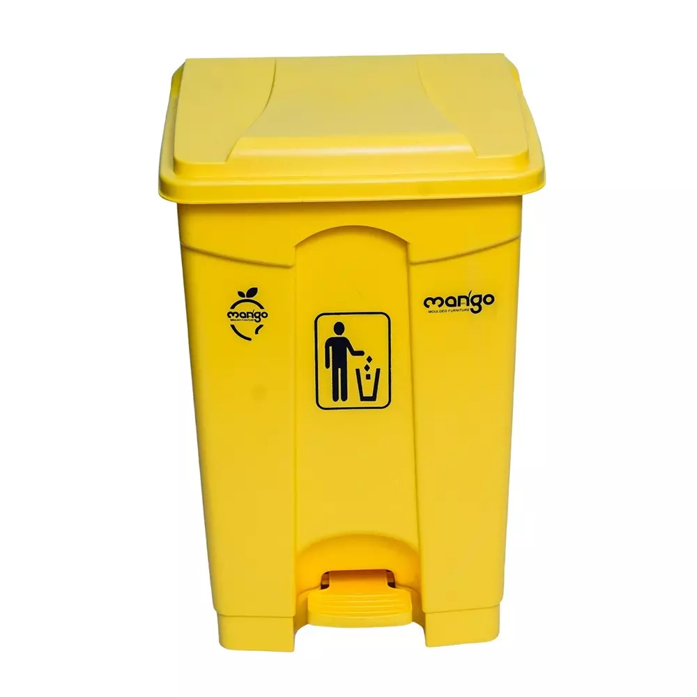 Mango Jumbo Pedal Bin 65 L Capacity 381x431.8x660.4 mm, Mango Yellow