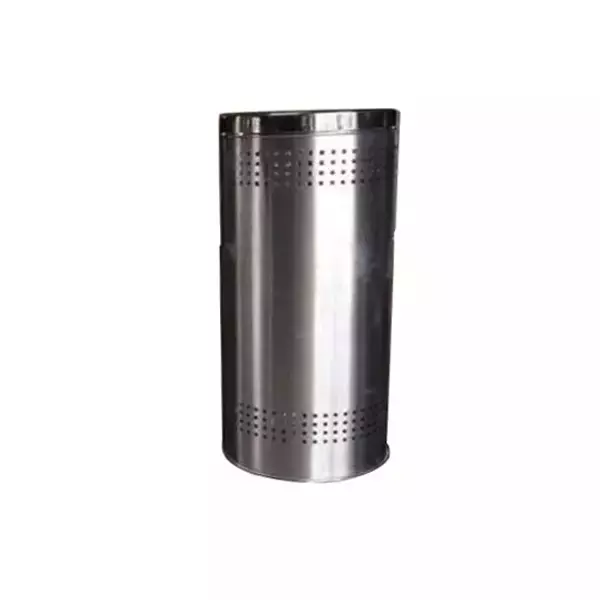 Grassland Open Top Dustbin Stainless Steel Silver 12x28 inch 50 L x 2, GSS1001