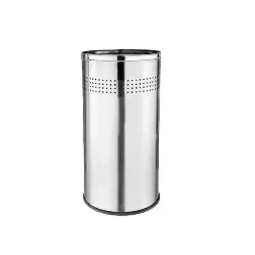 Grassland Open Top Dustbin Stainless Steel Silver 16x28 inch 100 L, GSS1061