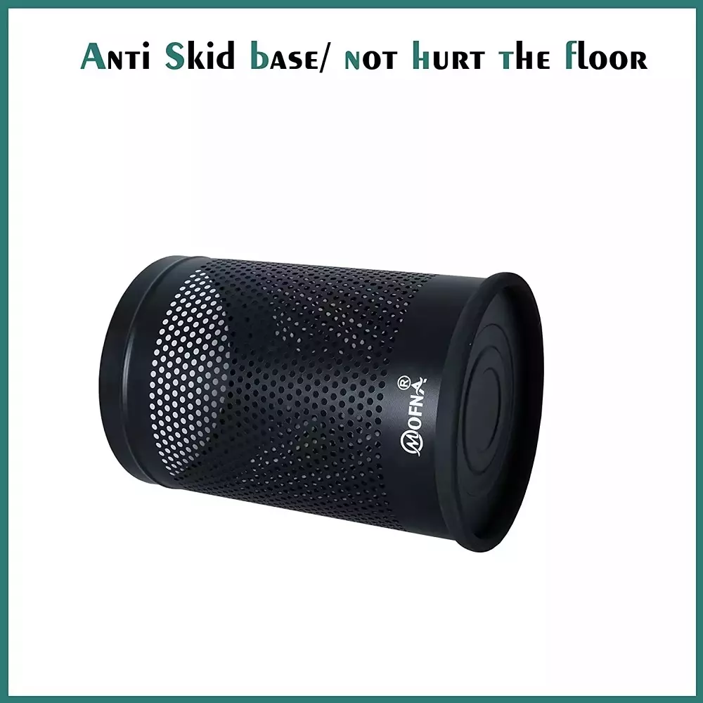 Grassland 90 L Open Top Dustbin Stainless Steel Black 18x28 Inch, GSS1165