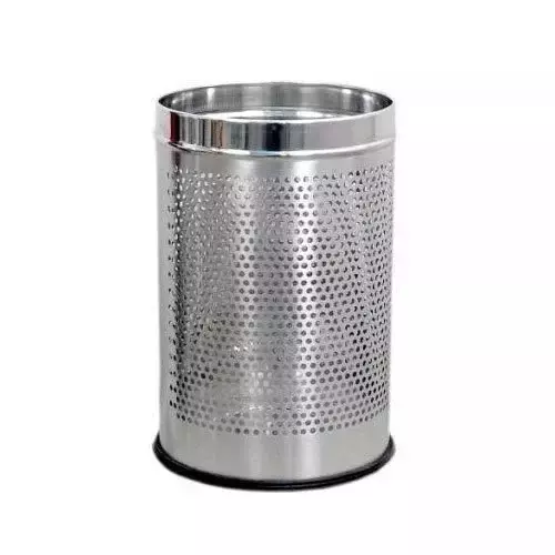 Grassland Open Top Dustbin Stainless Steel Silver 12x24 Inch 50 L, GSS1216