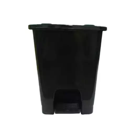Grassland Pedal Dustbin HDPE Plastic Black 15 L with Lid, GPL1115