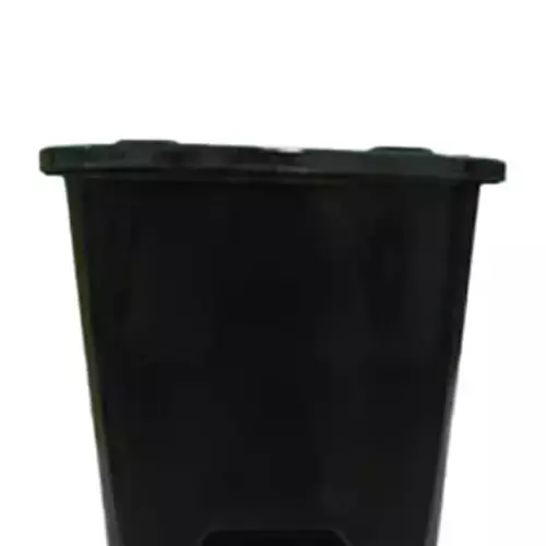 Grassland Pedal Dustbin HDPE Plastic Black 15 L with Lid, GPL1115