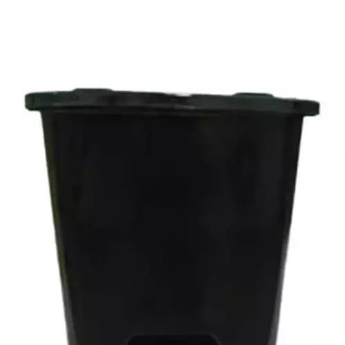 Grassland 15 L Pedal Dustbin with Lid HDPE Plastic Black, GPL1115