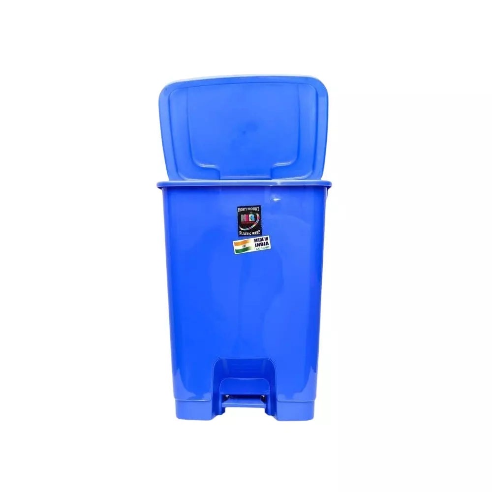 KKR Pedal Bin 30 L Capacity Blue Rectangular Shape Plastic for Indoor & Outdoor Use