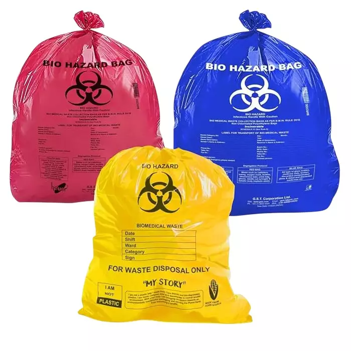 R & R Biomedical/Biohazard Waste Bag Set 10 L Capacity Polyethylene for Hospitals, Clinics, Laboratories, Healthcare Use (Pack of 60 Pcs)