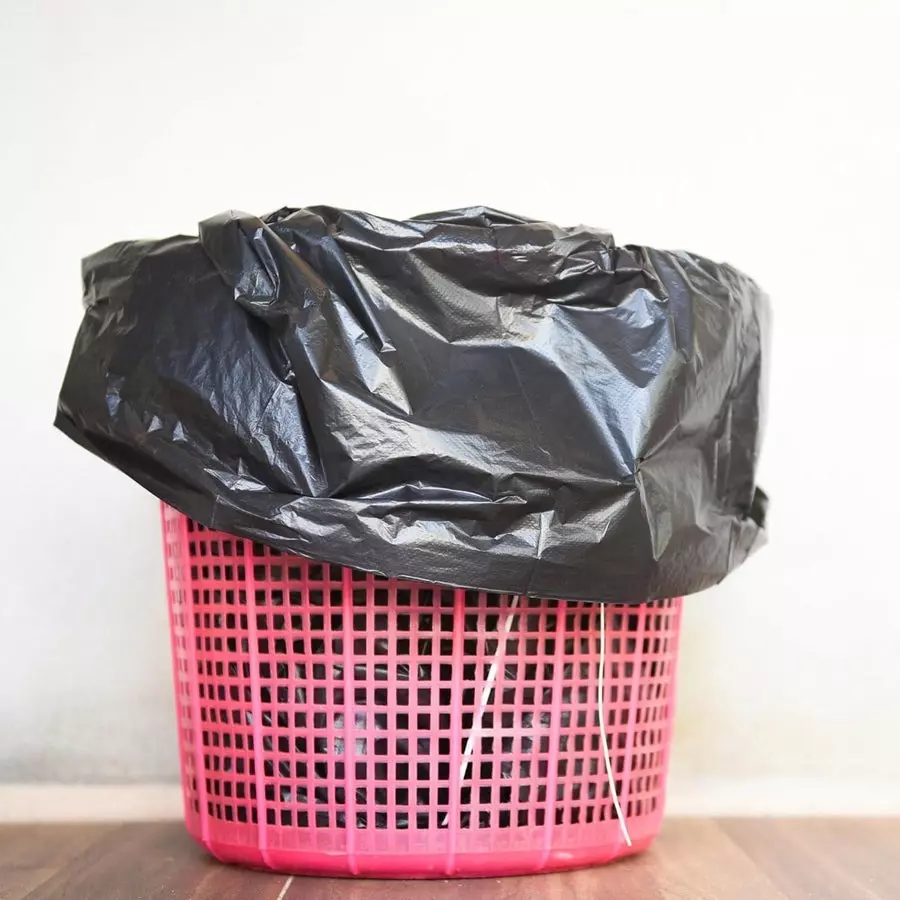 Singhal 120 Micron Garbage Bags 18x22 inch Black Plastic (Pack of 25 Pcs)