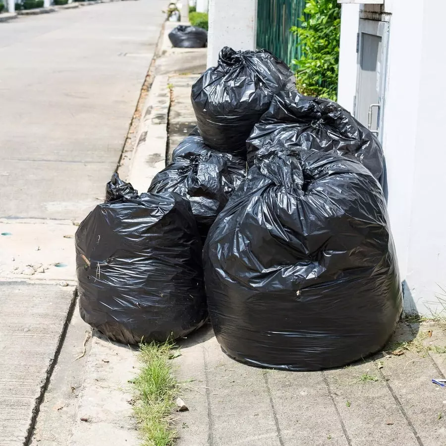 Singhal 120 Micron Garbage Bags 30x37 inch Black Plastic (Pack of 10 Pcs)