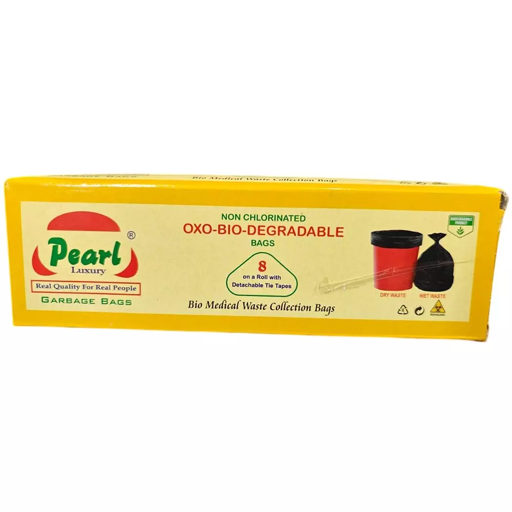 Pearl Non Chlorinated Bio Medical Waste Collection Garbage Bag 30 x 37 inch (762x939.8 mm Roll) Large Size and 51 Micron Thickness (Pack of 24 Roll)