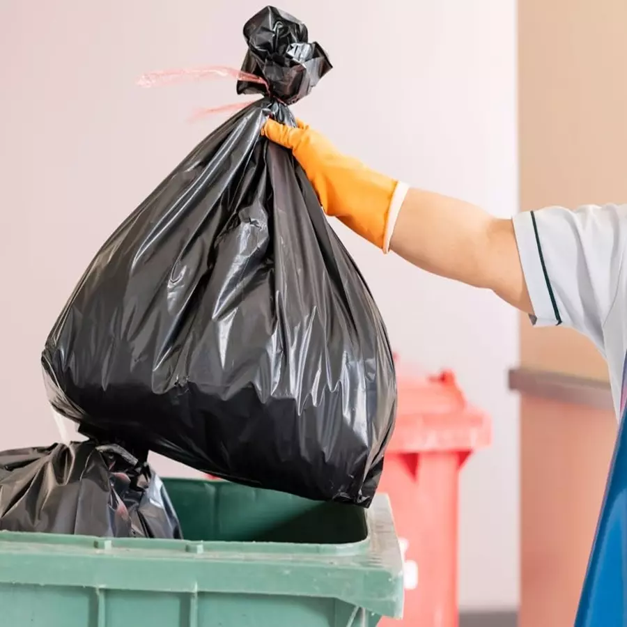 Kitchenmate Garbage Bags Black 17x19 inch (Pack of 10 Rolls with 30 Bags Each)